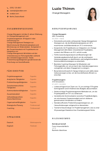 Lebenslauf-Vorlage für Change-Manager*in #3