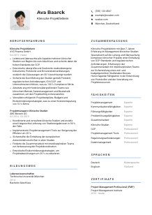 Lebenslauf-Vorlage für Klinischer Projektleiter*in #2