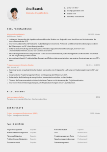 Lebenslauf-Vorlage für Klinischer Projektleiter*in #3