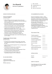 Lebenslauf-Vorlage für Klinischer Projektleiter*in #1