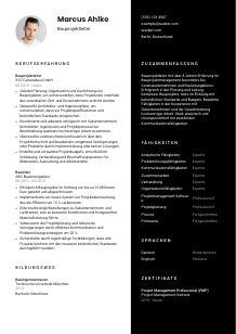 Lebenslauf-Vorlage für Bauprojektleiter*in #3