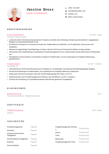 Lebenslauf-Vorlage für Kreativ-Projektleiter*in #1