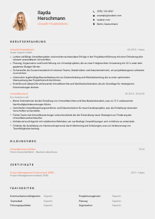 Lebenslauf-Vorlage für Umwelt-Projektleiter*in #3