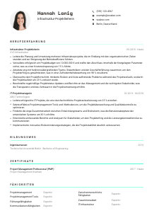 Lebenslauf-Vorlage für Infrastruktur-Projektleiter*in #3