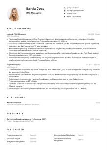 Lebenslauf-Muster für PMO-Manager*in