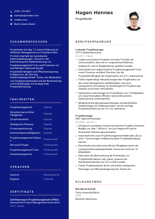 Lebenslauf-Vorlage für Projektleiter*in #3