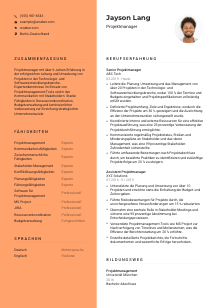 Lebenslauf-Vorlage für Projektmanager*in #3
