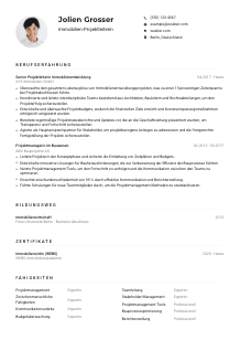 Lebenslauf-Muster für Immobilien-Projektleiter*in