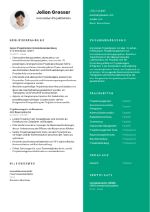 Lebenslauf-Vorlage für Immobilien-Projektleiter*in #2