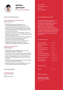 Lebenslauf-Vorlage für Immobilien-Projektleiter*in #3