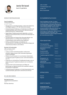 Lebenslauf-Vorlage für Dach-Projektleiter*in #2