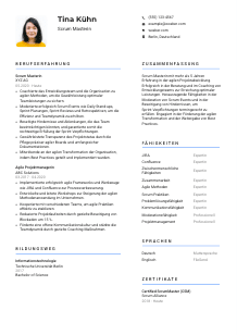 Lebenslauf-Vorlage für Scrum Master #2