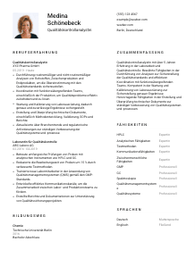 Lebenslauf-Vorlage für Qualitätskontrollanalyst*in #1