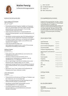 Lebenslauf-Vorlage für Softwaresicherungsanalyst*in #2