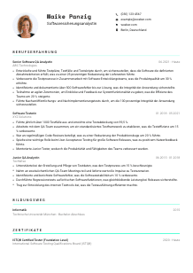 Lebenslauf-Vorlage für Softwaresicherungsanalyst*in #3