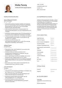 Lebenslauf-Vorlage für Softwaresicherungsanalyst*in #1
