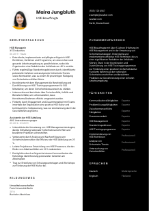 Lebenslauf-Vorlage für HSE-Beauftragte*r #3