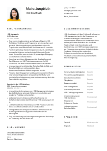 Lebenslauf-Vorlage für HSE-Beauftragte*r #1