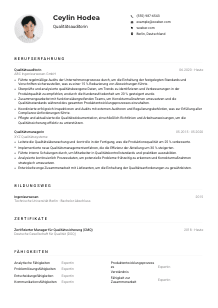 Lebenslauf-Muster für Qualitätsauditor*in