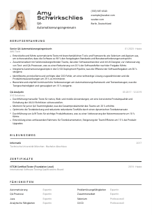 Lebenslauf-Vorlage für QA-Automatisierungsingenieur*in #2