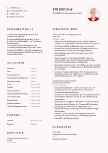 Lebenslauf-Vorlage für Qualitätssicherungsingenieur*in #3