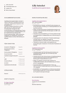 Lebenslauf-Vorlage für Qualitätssicherungstechniker*in #3