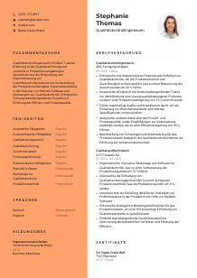 Lebenslauf-Vorlage für Qualitätskontrollingenieur*in #3