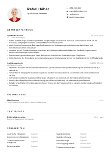 Lebenslauf-Muster für Qualitätstechniker*in