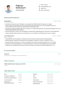 Lebenslauf-Vorlage für Softwaretester*in #3