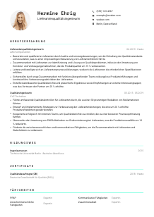 Lebenslauf-Vorlage für Lieferantenqualitätsingenieur*in #3