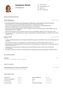 Lebenslauf-Muster für Testingenieur*in