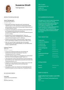 Lebenslauf-Vorlage für Testingenieur*in #2