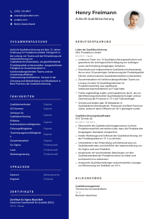 Lebenslauf-Vorlage für Aufsicht Qualitätssicherung #3