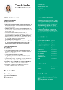 Lebenslauf-Vorlage für Qualitätskontrollmanager*in #2