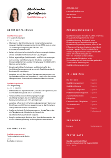 Lebenslauf-Vorlage für Qualitätsmanager*in #3