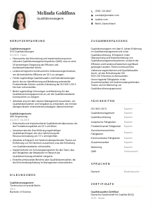 Lebenslauf-Vorlage für Qualitätsmanager*in #1