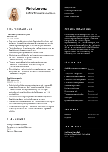 Lebenslauf-Vorlage für Lieferantenqualitätsmanager*in #3