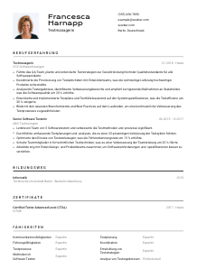 Lebenslauf-Vorlage für Testmanager*in #2