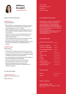 Lebenslauf-Vorlage für Qualitätsberater*in #3