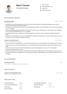 Lebenslauf-Muster für Immobilienmanager*in