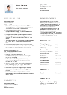 Lebenslauf-Vorlage für Immobilienmanager*in #1
