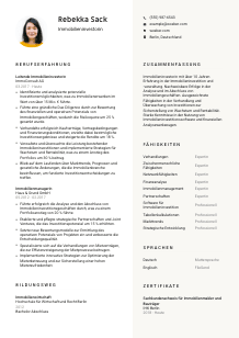 Lebenslauf-Vorlage für Immobilieninvestor*in #2