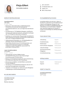 Lebenslauf-Vorlage für Immobilienmakler*in #2