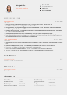 Lebenslauf-Vorlage für Immobilienmakler*in #3