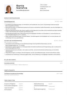 Lebenslauf-Vorlage für Immobilienbewerter*in #2