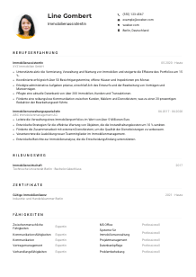 Lebenslauf-Muster für Immobilienassistent*in