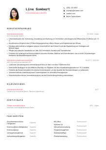 Lebenslauf-Vorlage für Immobilienassistent*in #1