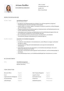Lebenslauf-Vorlage für Immobilienkoordinator*in #1