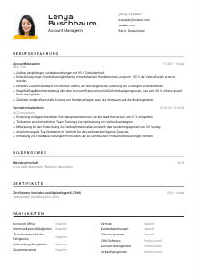 Lebenslauf-Vorlage für Account-Manager*in #2