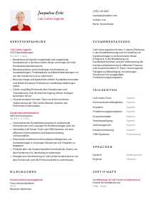 Lebenslauf-Vorlage für Call-Center-Agent*in #2